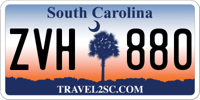 SC license plate ZVH880