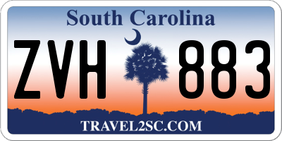 SC license plate ZVH883