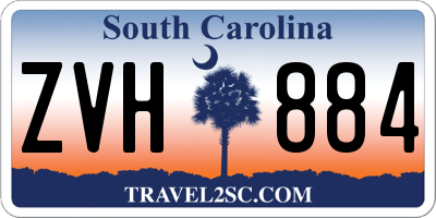 SC license plate ZVH884