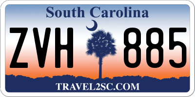 SC license plate ZVH885