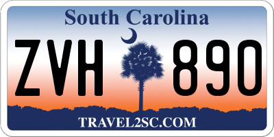 SC license plate ZVH890