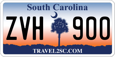 SC license plate ZVH900