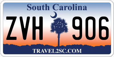 SC license plate ZVH906
