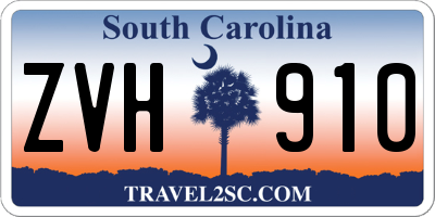 SC license plate ZVH910