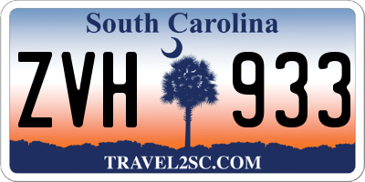 SC license plate ZVH933