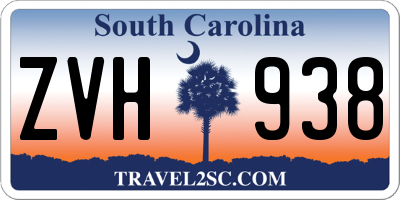 SC license plate ZVH938