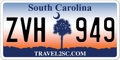 SC license plate ZVH949