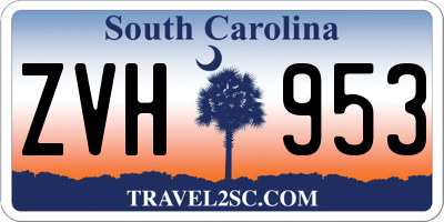 SC license plate ZVH953