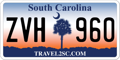 SC license plate ZVH960
