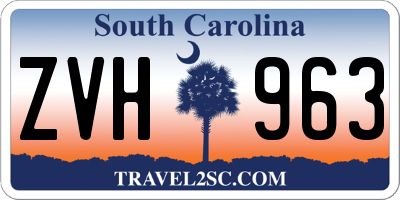 SC license plate ZVH963
