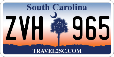 SC license plate ZVH965