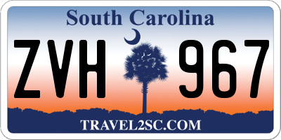 SC license plate ZVH967