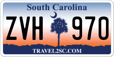 SC license plate ZVH970