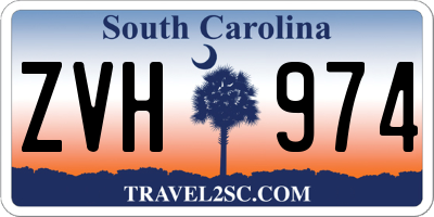 SC license plate ZVH974