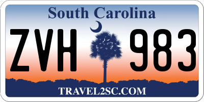 SC license plate ZVH983