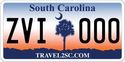 SC license plate ZVI000