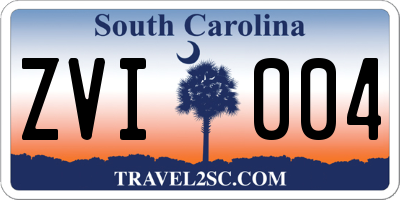 SC license plate ZVI004