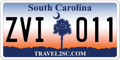 SC license plate ZVI011