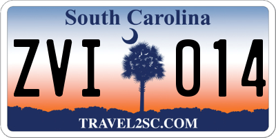 SC license plate ZVI014