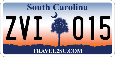 SC license plate ZVI015