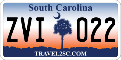 SC license plate ZVI022
