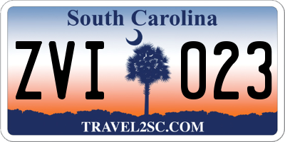 SC license plate ZVI023