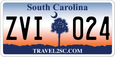 SC license plate ZVI024