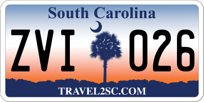 SC license plate ZVI026