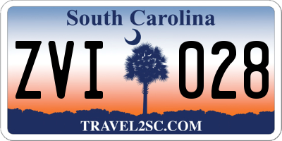 SC license plate ZVI028
