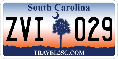 SC license plate ZVI029