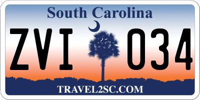SC license plate ZVI034