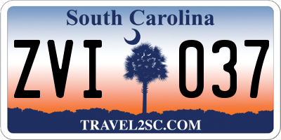 SC license plate ZVI037