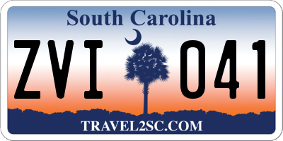 SC license plate ZVI041