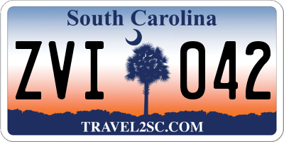 SC license plate ZVI042