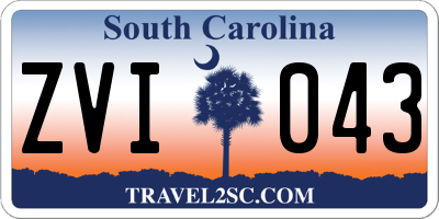 SC license plate ZVI043