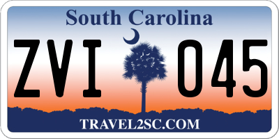 SC license plate ZVI045