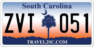 SC license plate ZVI051