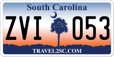 SC license plate ZVI053