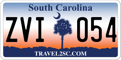 SC license plate ZVI054