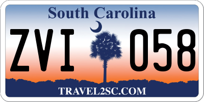 SC license plate ZVI058