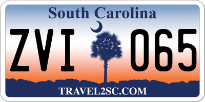 SC license plate ZVI065