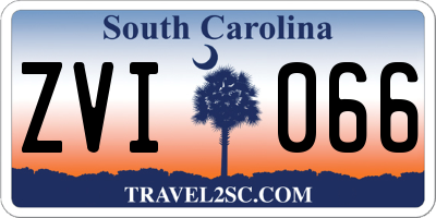 SC license plate ZVI066