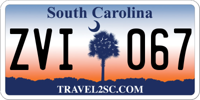 SC license plate ZVI067