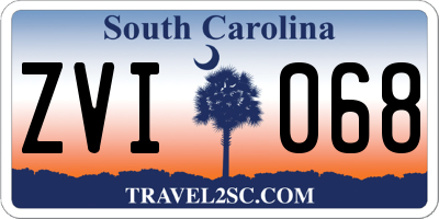 SC license plate ZVI068