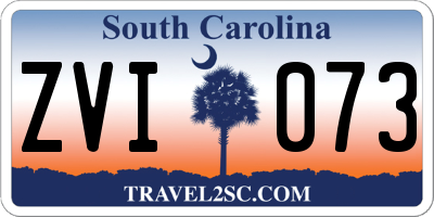 SC license plate ZVI073