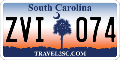 SC license plate ZVI074
