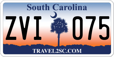 SC license plate ZVI075