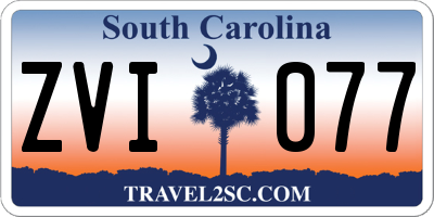 SC license plate ZVI077