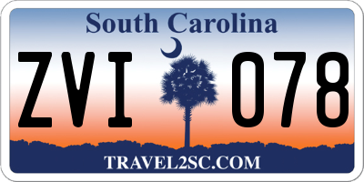 SC license plate ZVI078