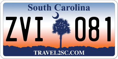 SC license plate ZVI081